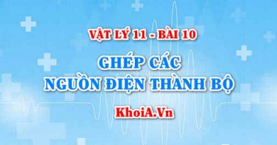 Công thức tính suất điện động và điện trở trong của bộ nguồn ghép nối tiếp, song song, hỗn hợp đối xứng - Vật lý 11 bài 10